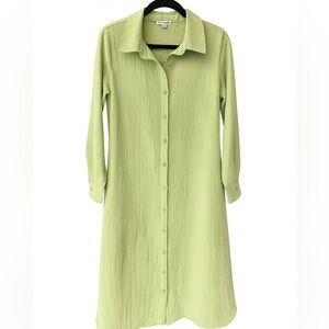 Fashion Nova Light Green Long Sleeve Maxi Dress